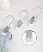 Anti-rust Clip Space-saving Clothespin Hat Pants Storage Hanging Travel Hook