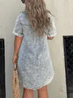 Women's Washed Shirt Dress