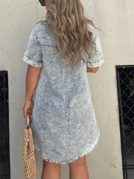 Women's Washed Shirt Dress