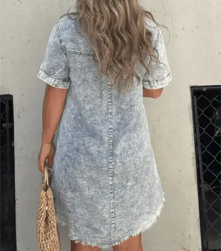 Women's Washed Shirt Dress