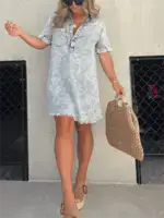 Women's Washed Shirt Dress