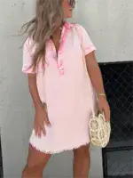 Women's Washed Shirt Dress